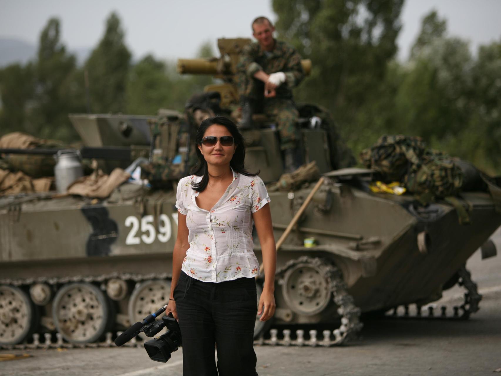 Mayte Carrasco durante su expedición en Georgia.
