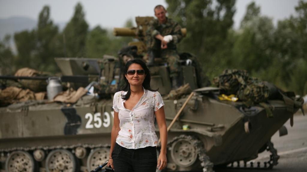 Mayte Carrasco durante su expedición en Georgia.