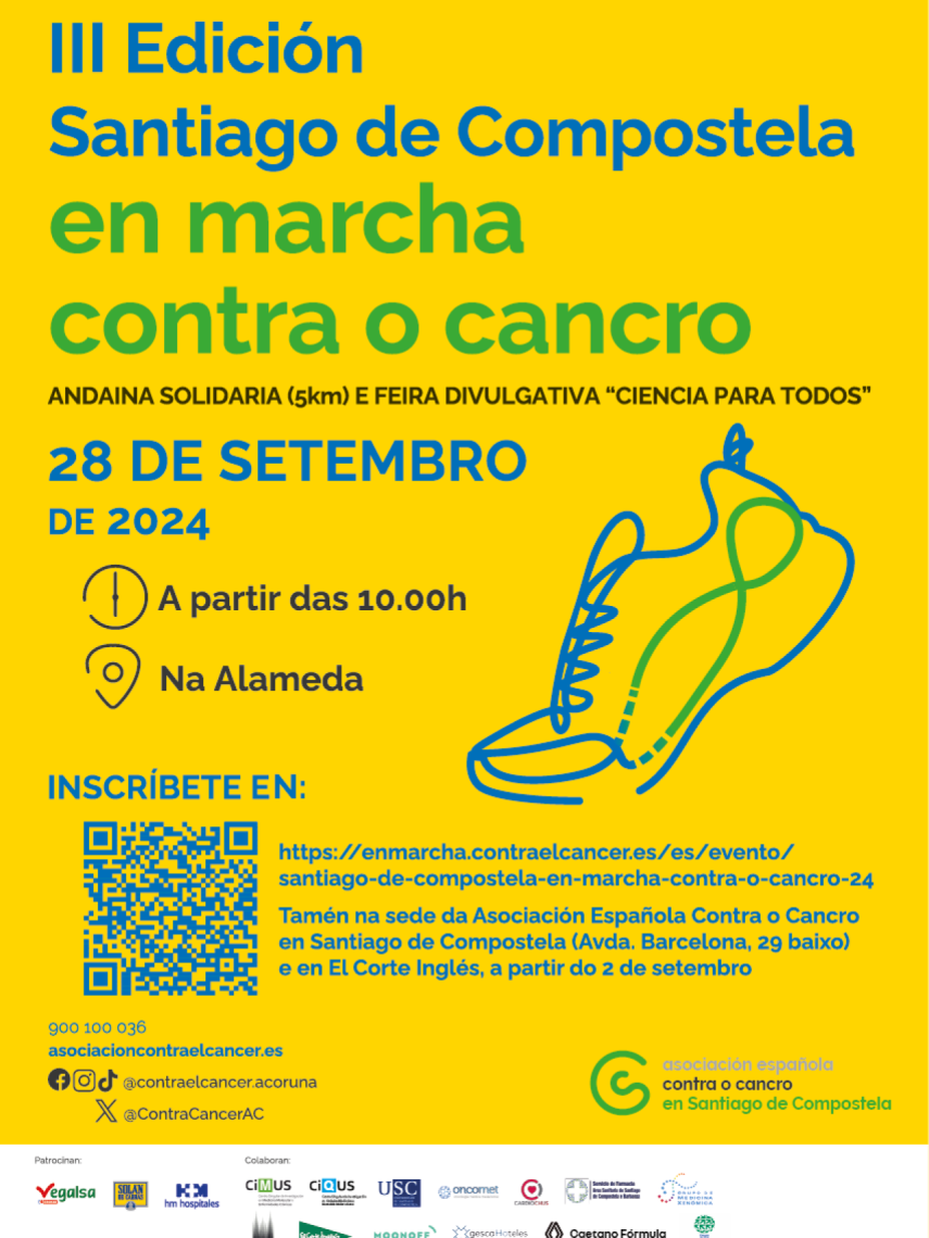 Cartel III Andaina Contra o Cancro en Santiago.