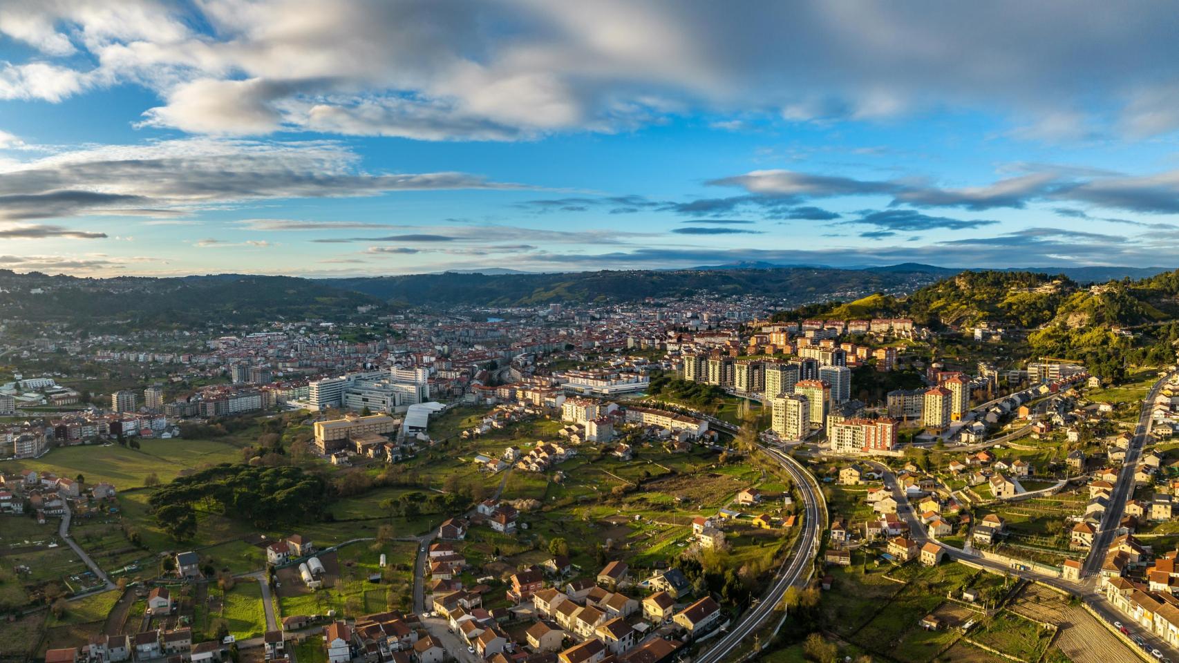 Vista aérea de Ourense