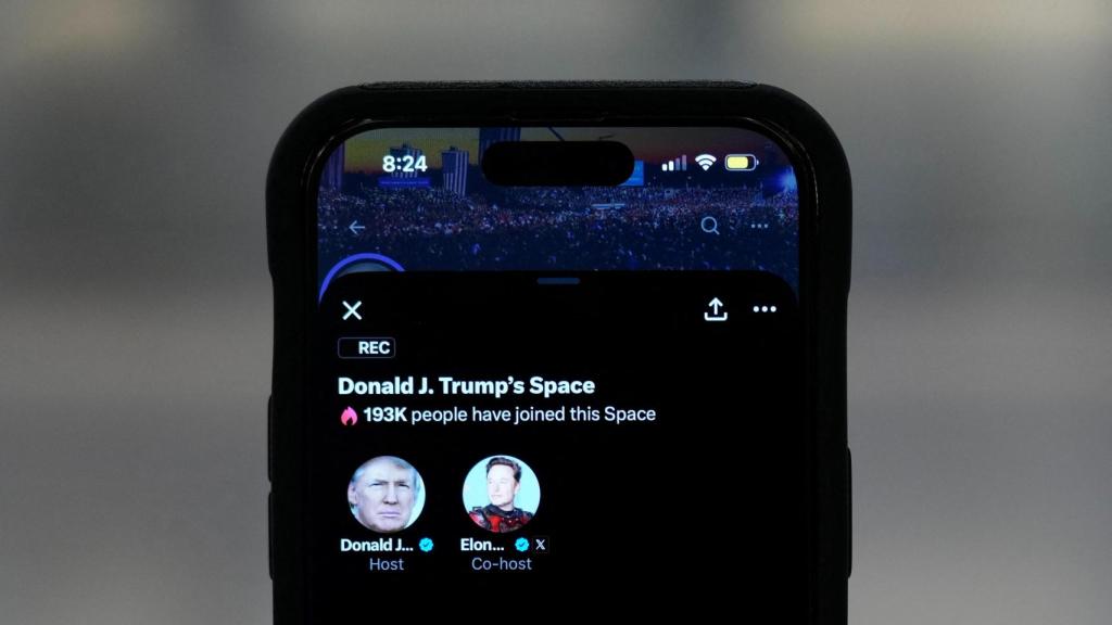 Imagen de la conversación en X entre Trump y Musk.