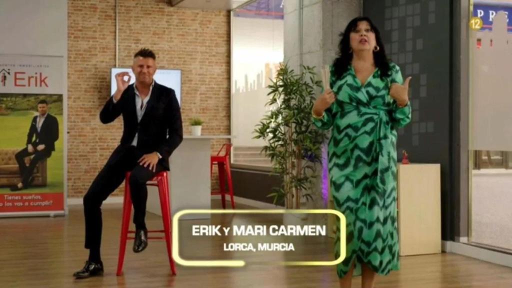 Mari Carmen y Erik en 'Quién quiere casarse con mi hijo'.