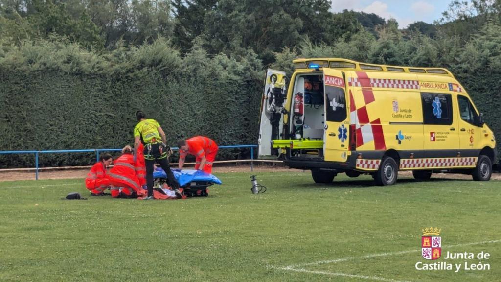 Ambulancia del 112 en el operativo