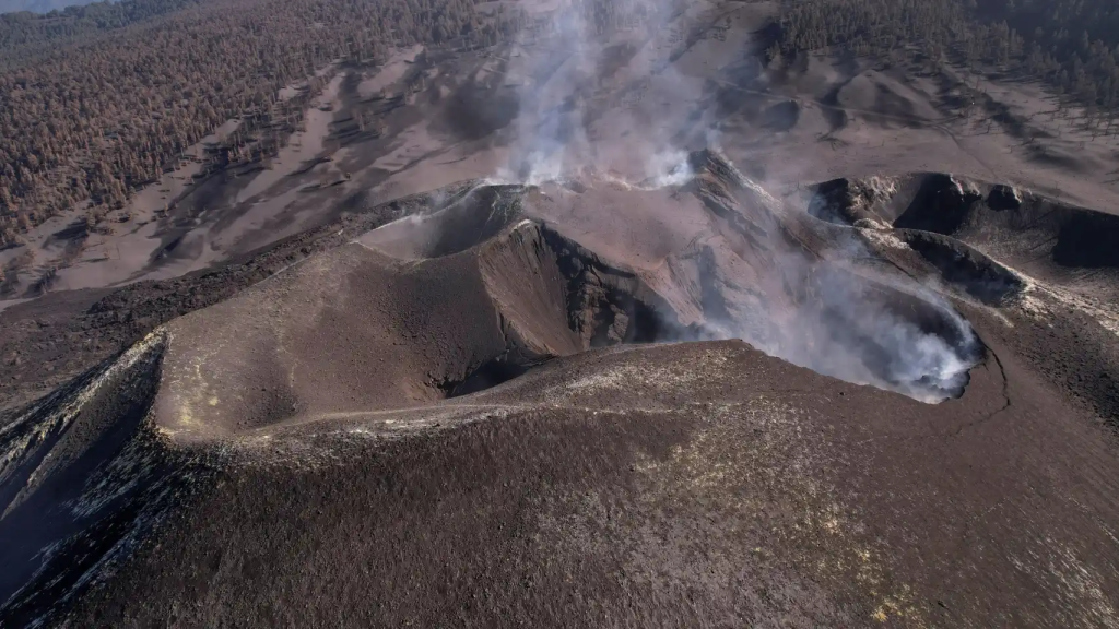 El volcán de Cumbre Vieja La Palma.