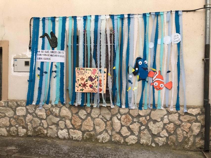 Una de las viviendas con decoración de Disney en Rábano