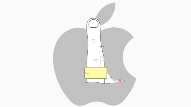 Una de las figuras de la patente con el logo de Apple.