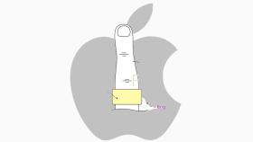 Una de las figuras de la patente con el logo de Apple.