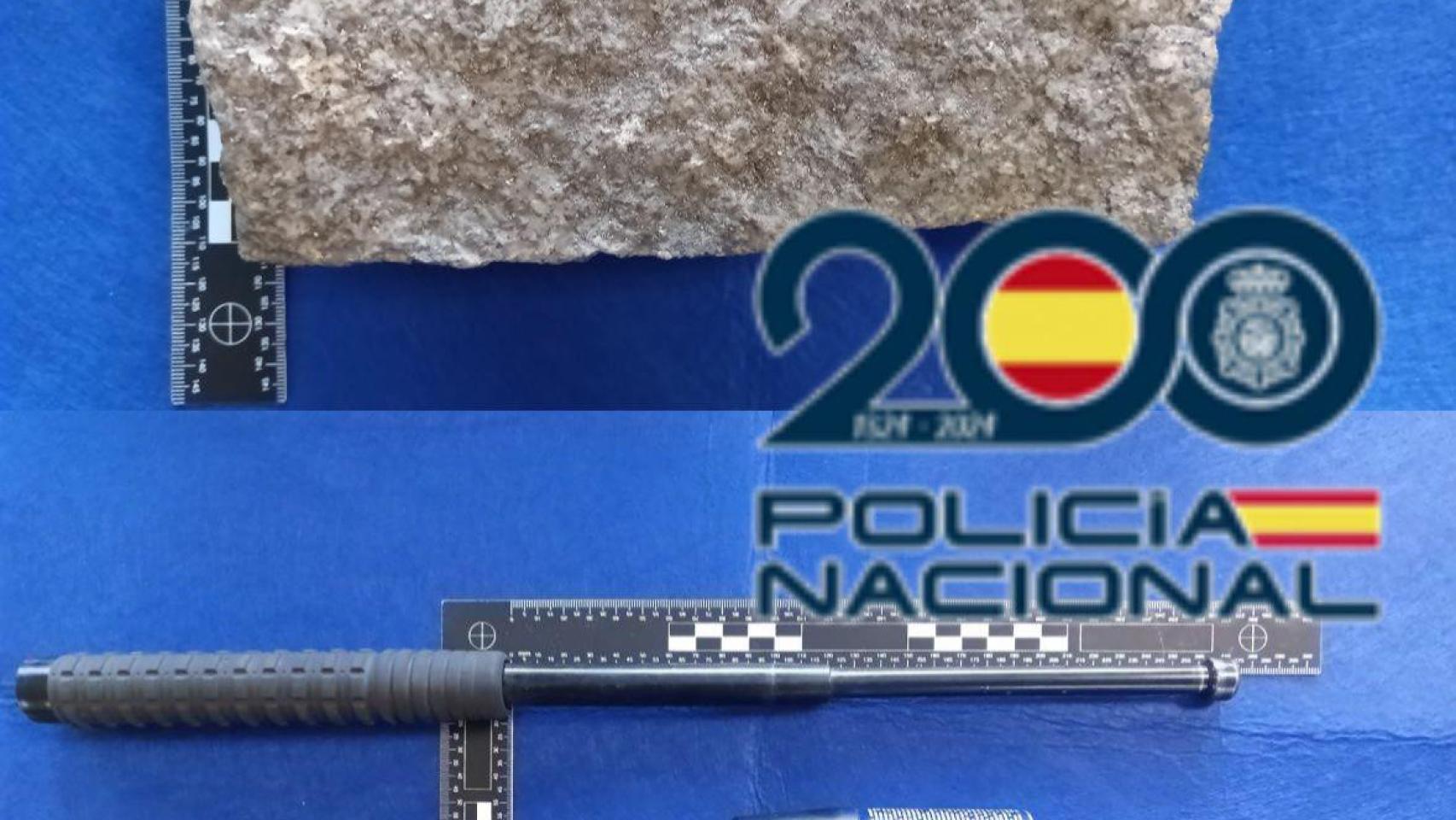 Objetos ilegales usados durante la pelea