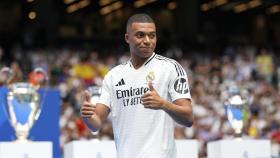 Kylian Mbappé, en su presentación con el Real Madrid