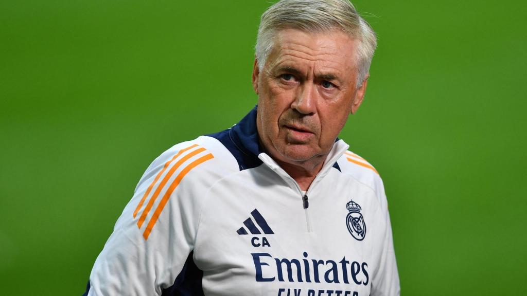 Ancelotti, antes de la final de la Supercopa de Europa frente al Atalanta.