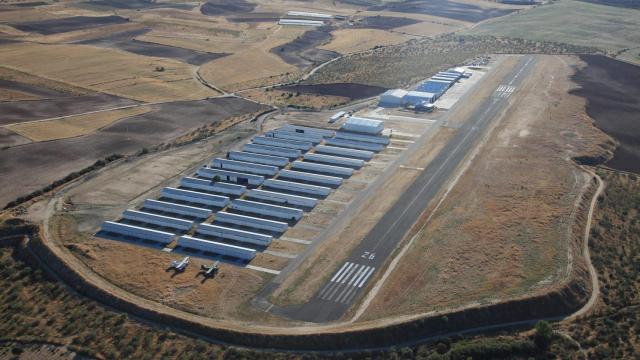 El aeródromo de Casarrubios del Monte.