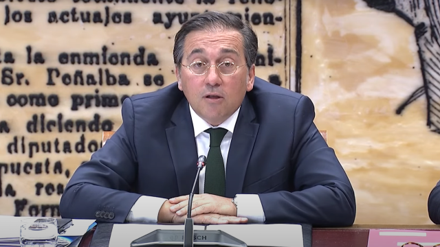 El ministro de Asuntos Exteriores, José Manuel Albares, este martes en el Senado.