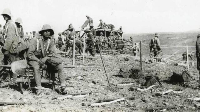 Blocao del Ejército español en 1921 durante la guerra del Rif.