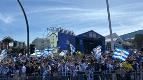 Recibimiento de la afición del Dépor al equipo