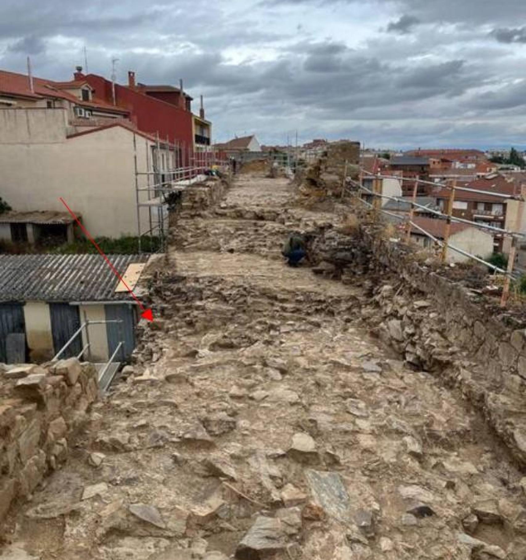 Trabajos de restauración de la muralla de Astorga