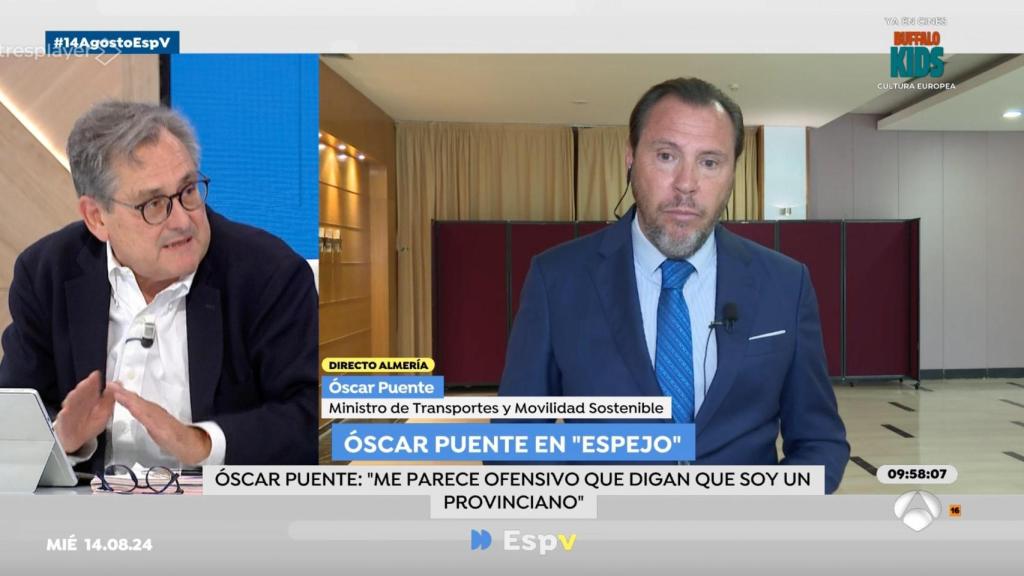 Paco Marhuenda y Óscar Puente en 'Espejo Público'.