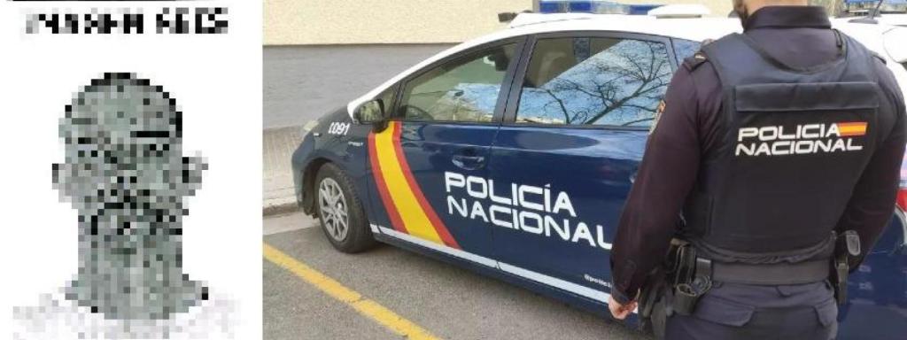 El joven investigado en una foto de las diligencias policiales, junto a una imagen de archivo de la Policía Nacional.