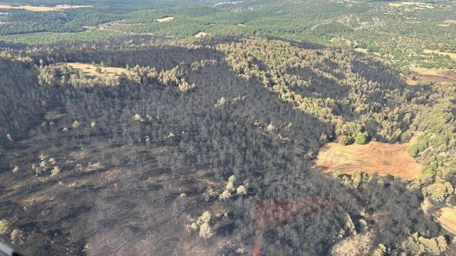 Descartada la intencionalidad del incendio de Corbalán y los investigadores apuntan a un rayo