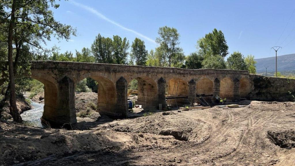 Imagen del inicio de las obras en el puente de Moneo