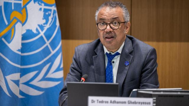 El director general de la OMS, Tedros Adhanom, durante la rueda de prensa ofrecida este miércoles.