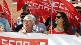 Una protesta de Comisiones Obreras en Castilla-La Mancha. Imagen de archivo.