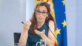 La ministra de Sanidad, Mónica García, durante una rueda de prensa posterior al Consejo de Ministros.