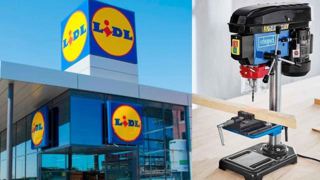 Supermercado de Lidl y el taladro de mesa más vendido.