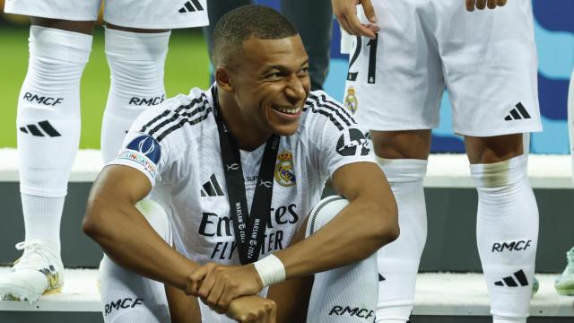 Kylian Mbappé, tras ganar la Supercopa de Europa con el Real Madrid