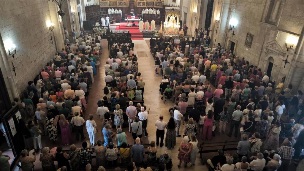 Un momento de la misa en honor a la Virgen del Prado de Ciudad Real.