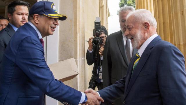 El presidente de Colombia, Gustavo Petro, saludo a su socio y homólogo en Brasil, Lula Da Silva.