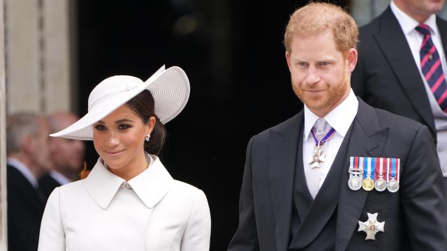 El príncipe Harry y Meghan Markle, en un acto en 2022.