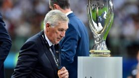 Carlo Ancelotti tras ganar con el Real Madrid la Supercopa de Eurocopa 2024