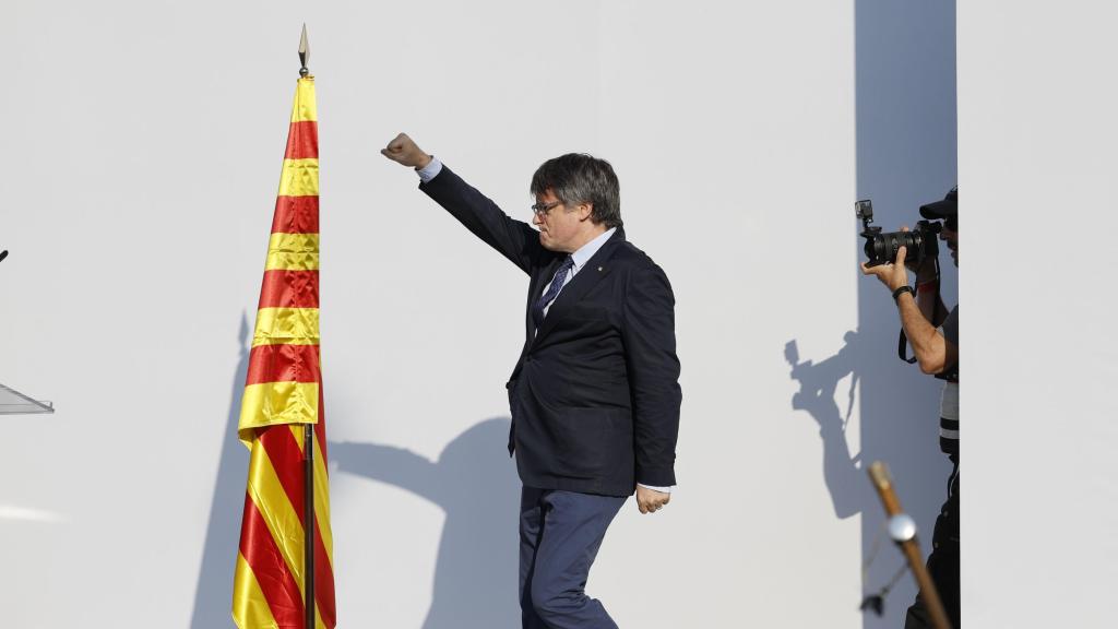 Carles Puigdemont, el jueves 8 de agosto, en su regreso a Barcelona tras siete años huido de la Justicia.