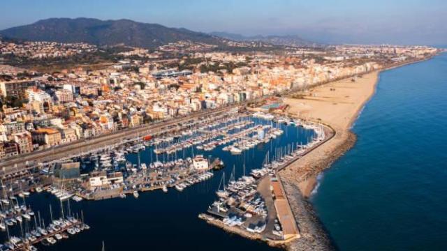 Vista aérea del puerto de El Masnou.