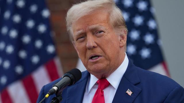 Donald Trump este jueves durante una rueda de prensa en Bedminster, Nueva Jersey.