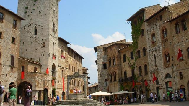 San Gimignano, ciudad medieval en Italia.