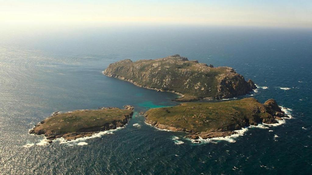 Vista aérea de las islas Sisargas