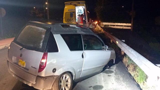 El vehículo accidentado -