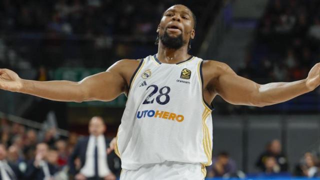 Yabusele, durante un partido de Euroliga con el Real Madrid.