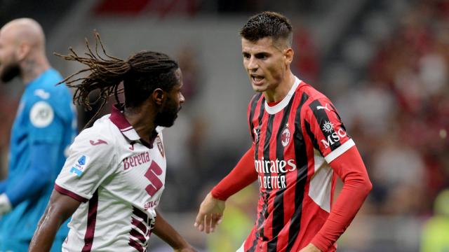 Álvaro Morata, en un partido con el AC Milan