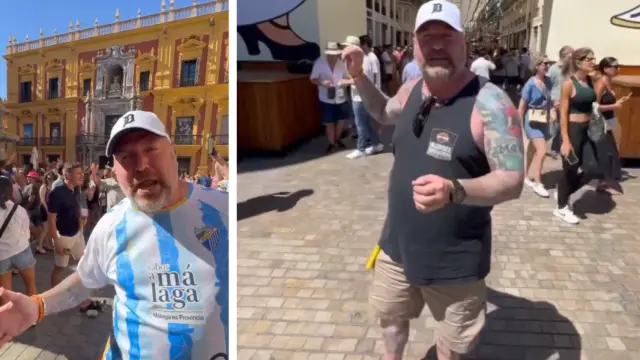 Larry Shy, el influencer americano enamorado de España, en la Feria de Málaga.