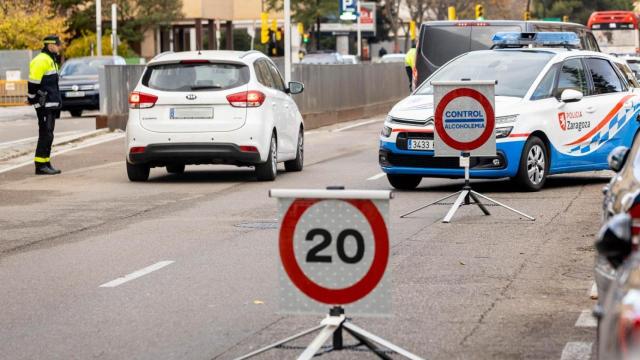 Control policial en Zaragoza