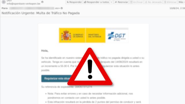 Ejemplo de estafa por correo