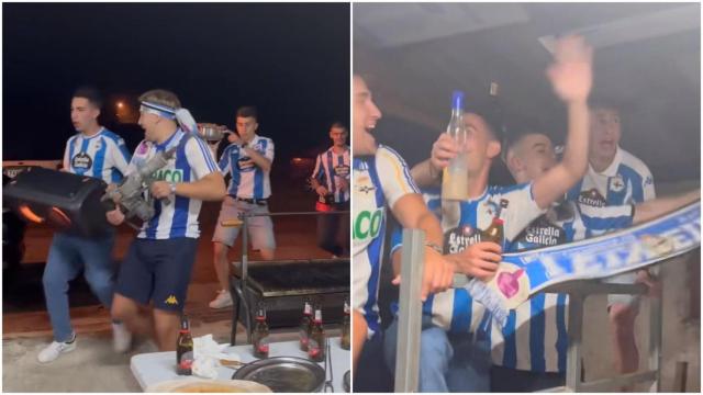 Vídeo: La cómica recreación de unos aficionados del ascenso del Dépor