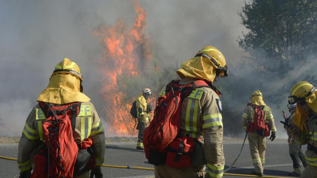 Imagen de archivo de un incendio en Galicia.