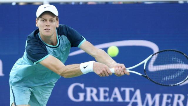 Jannik Sinner, durante su partido ante Tiafoe en Cincinnati.