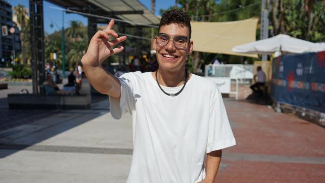 Adrián Martín en la Plaza de la Marina