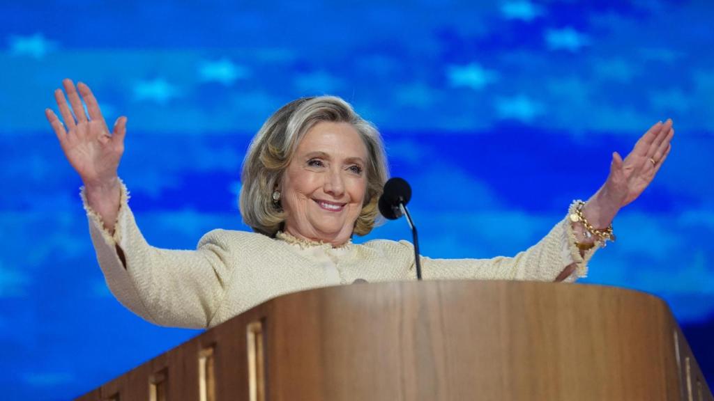 La exsecretaria de Estado Hillary Clinton en la Convención Nacional Demócrata en Chicago.