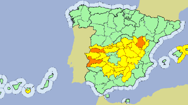 La Aemet activa la alerta naranja en Aragón