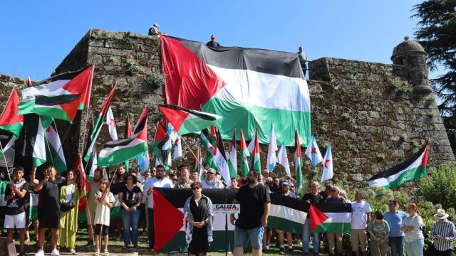 Concentración de apoyo a la causa palestina en Vigo, a 21 de agosto de 2024